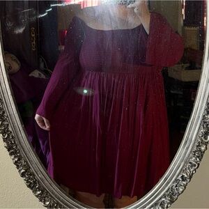Torrid Burgundy Off-Shoulder Dress